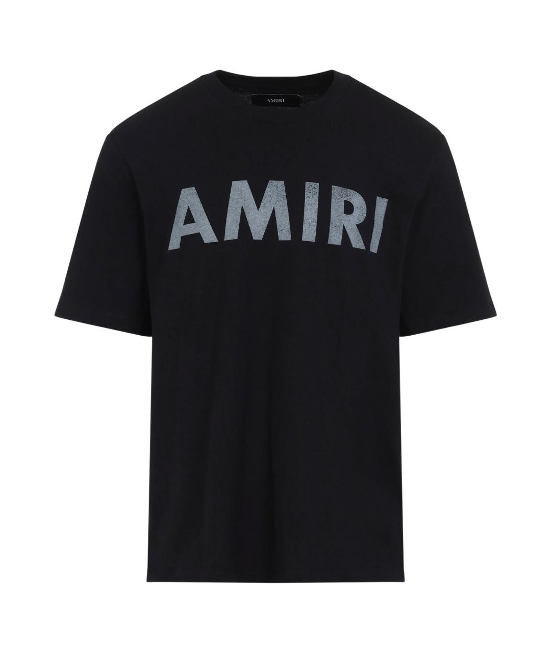 AMIRI Черная хлопковая футболка, фото 1