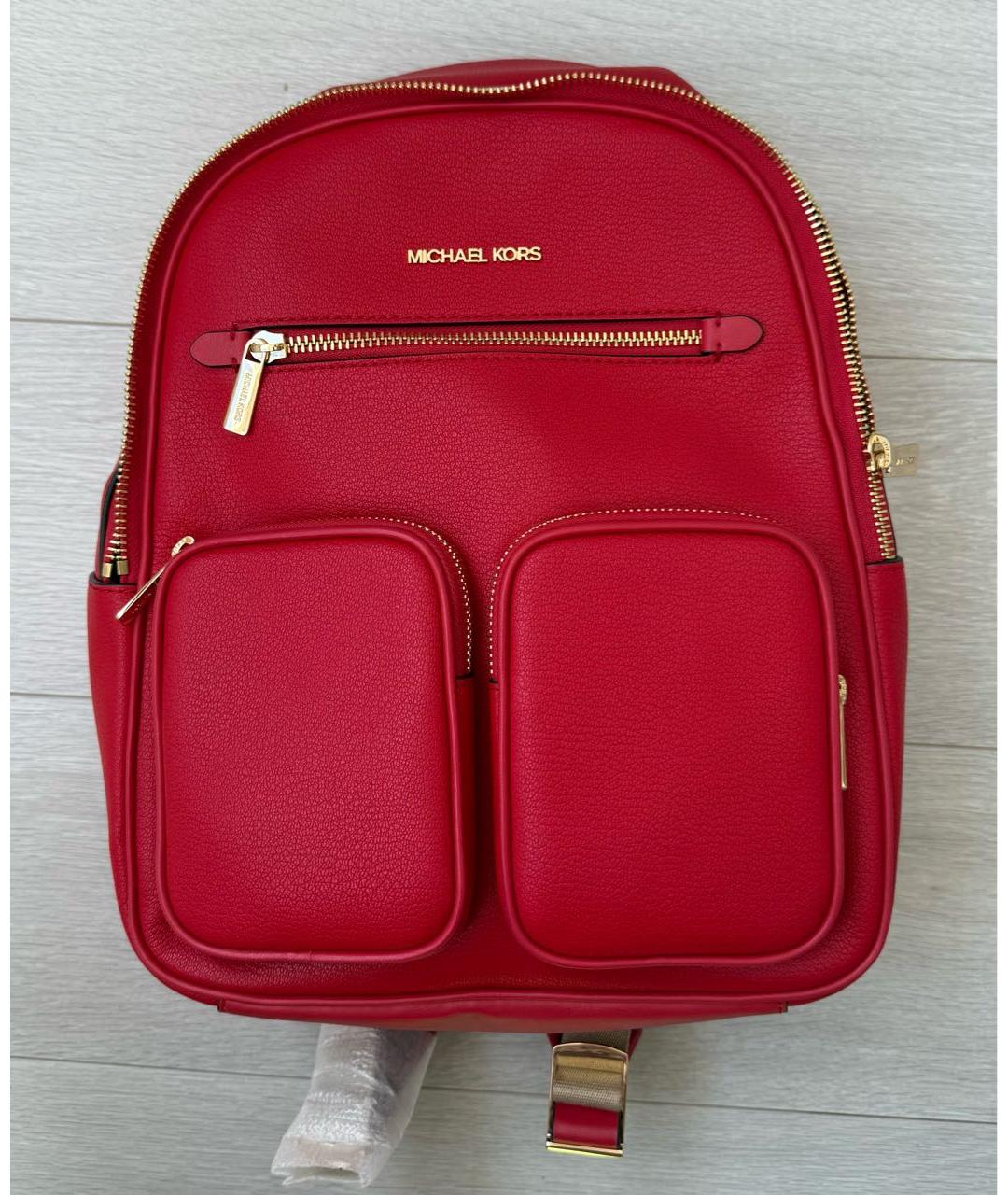 MICHAEL KORS Красный кожаный рюкзак, фото 7