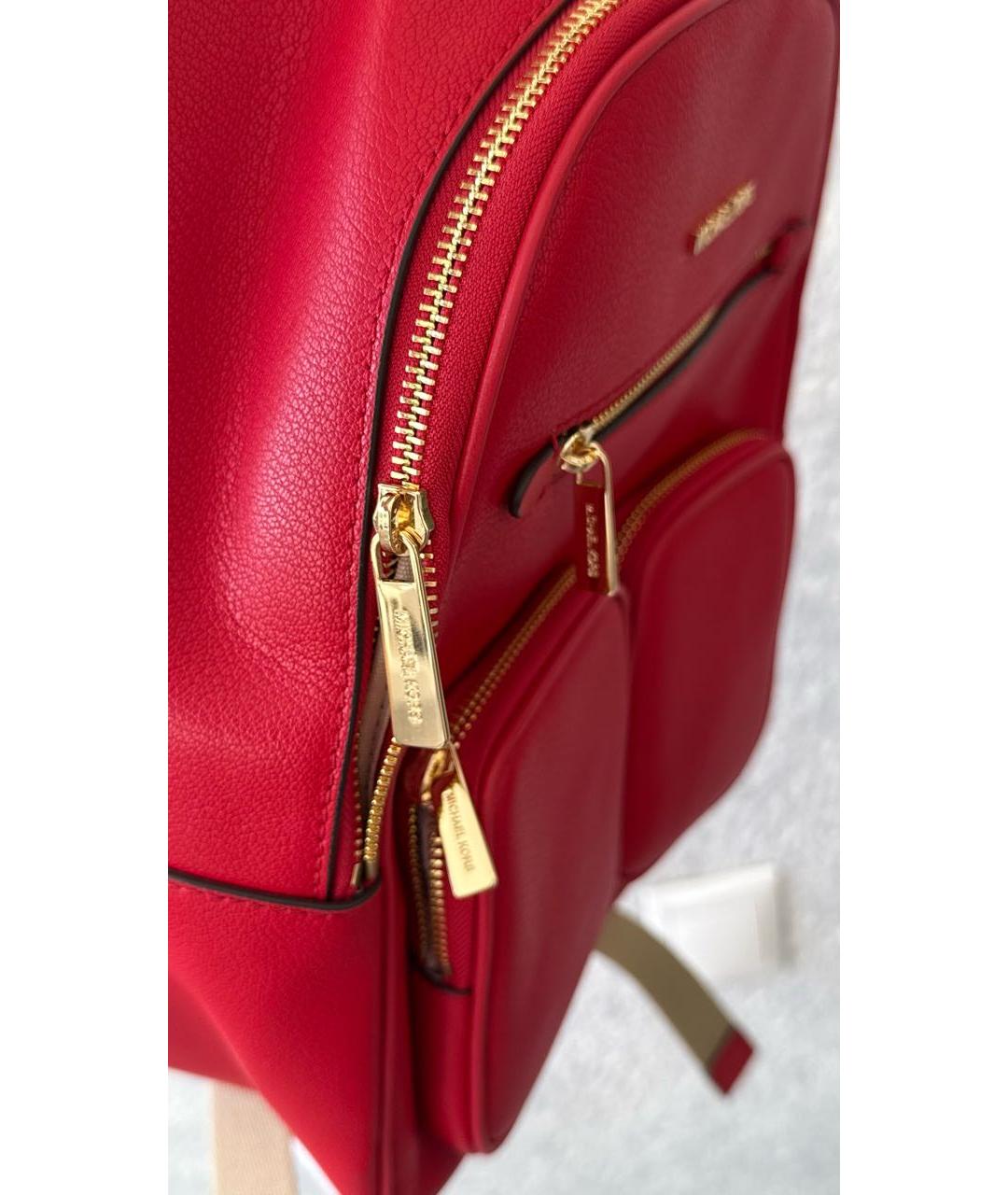 MICHAEL KORS Красный кожаный рюкзак, фото 3