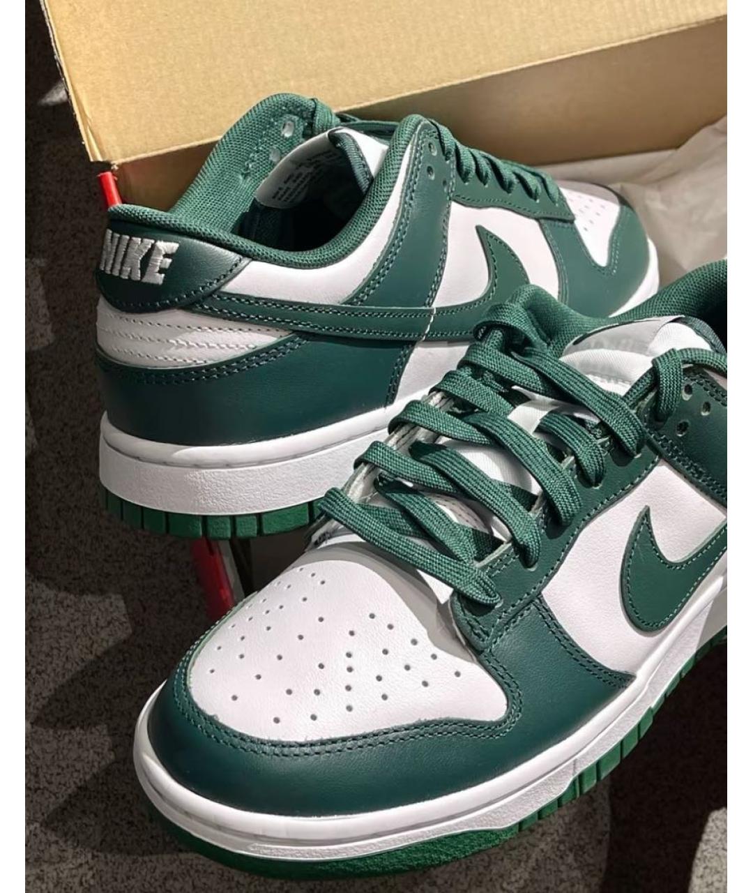 NIKE Зеленые кожаные кеды, фото 6