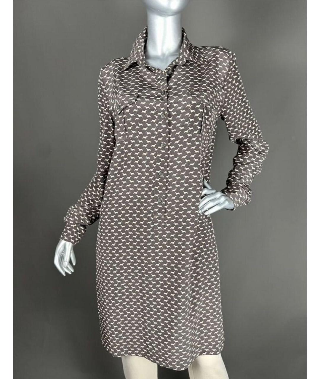 WEEKEND MAX MARA Черное шелковое повседневное платье, фото 7
