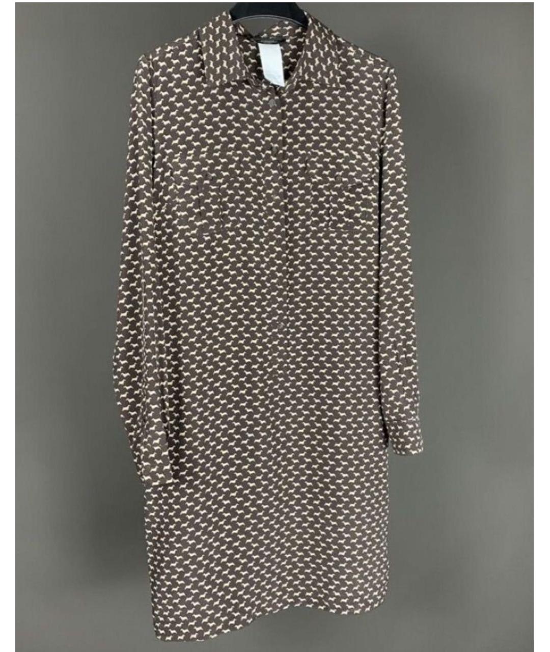 WEEKEND MAX MARA Черное шелковое повседневное платье, фото 8
