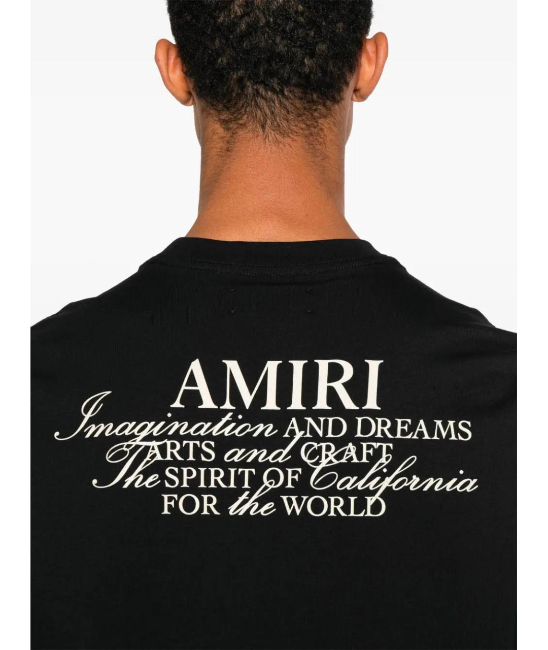AMIRI Черная хлопковая футболка, фото 4