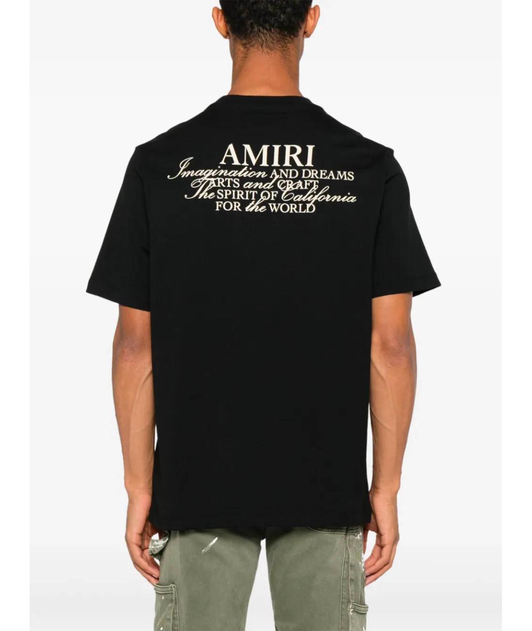 AMIRI Черная хлопковая футболка, фото 3