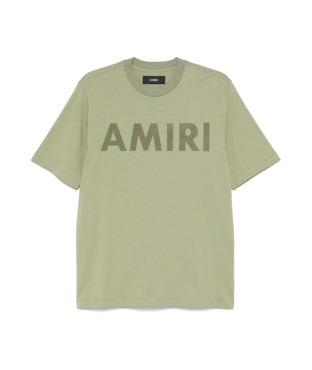 AMIRI Зеленая хлопковая футболка, фото 1