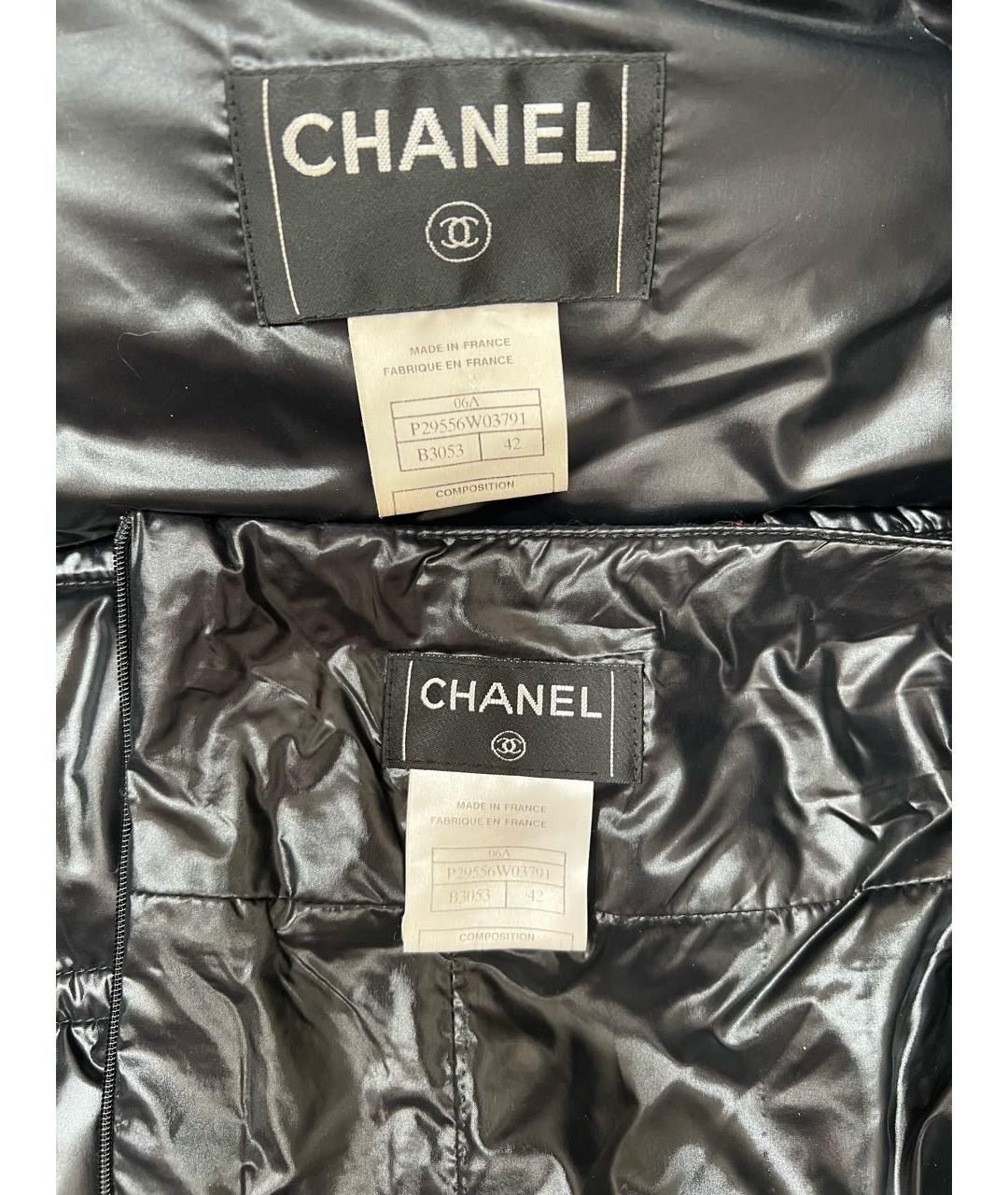 CHANEL Черная шерстяная куртка, фото 4