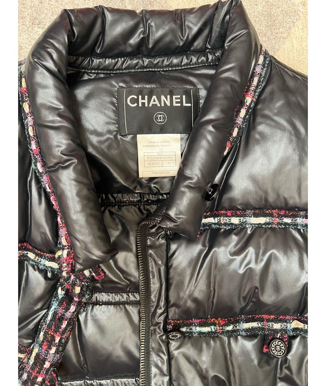 CHANEL Черная шерстяная куртка, фото 6
