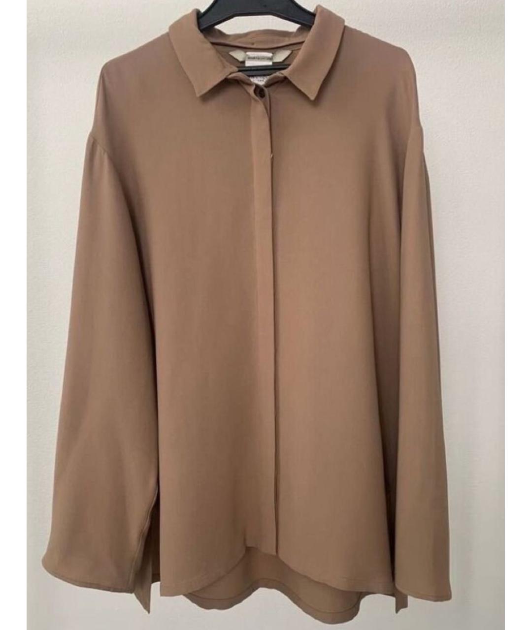 'S MAX MARA Бежевый ацетатный костюм с брюками, фото 8