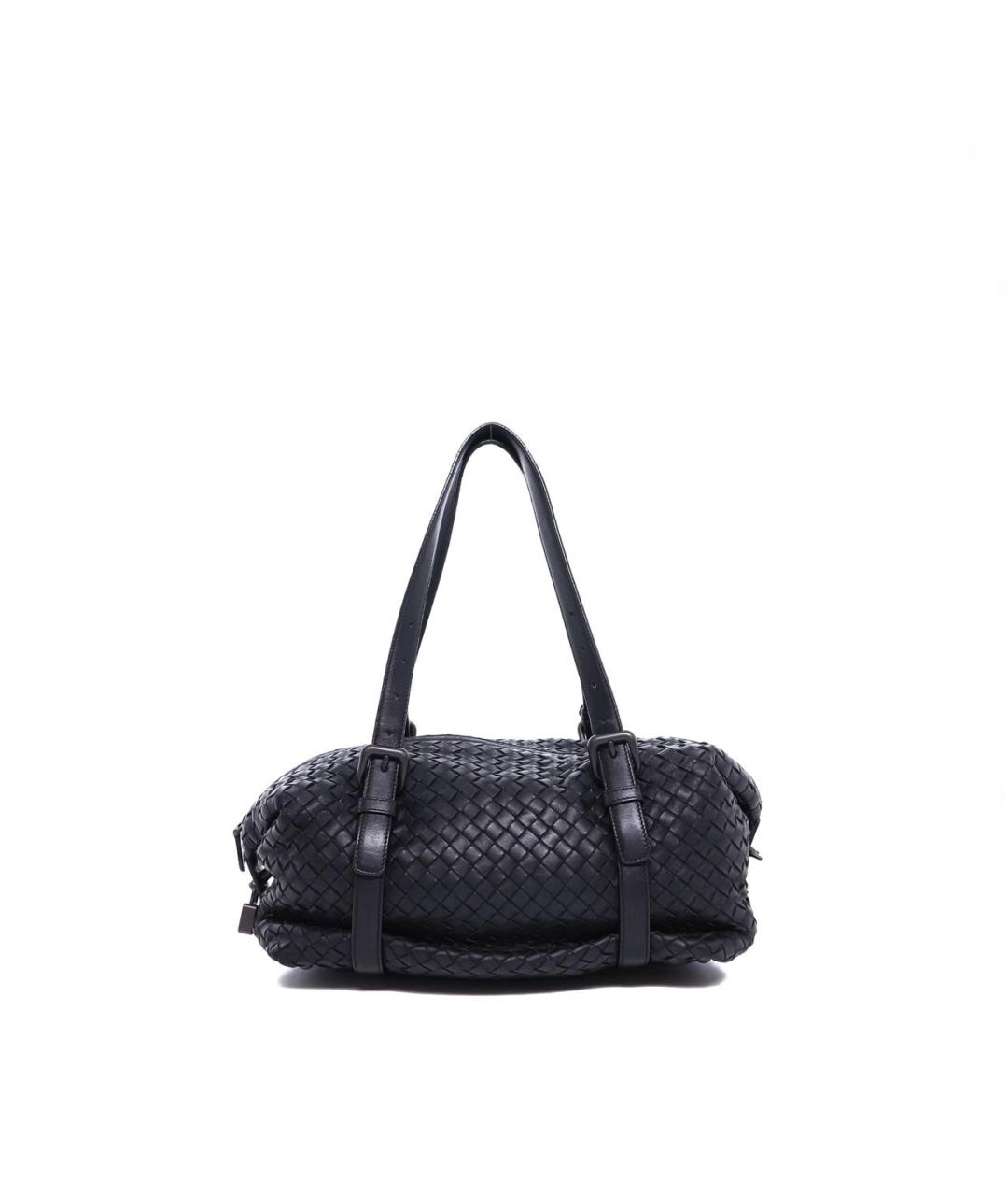 BOTTEGA VENETA Черная кожаная сумка через плечо, фото 1