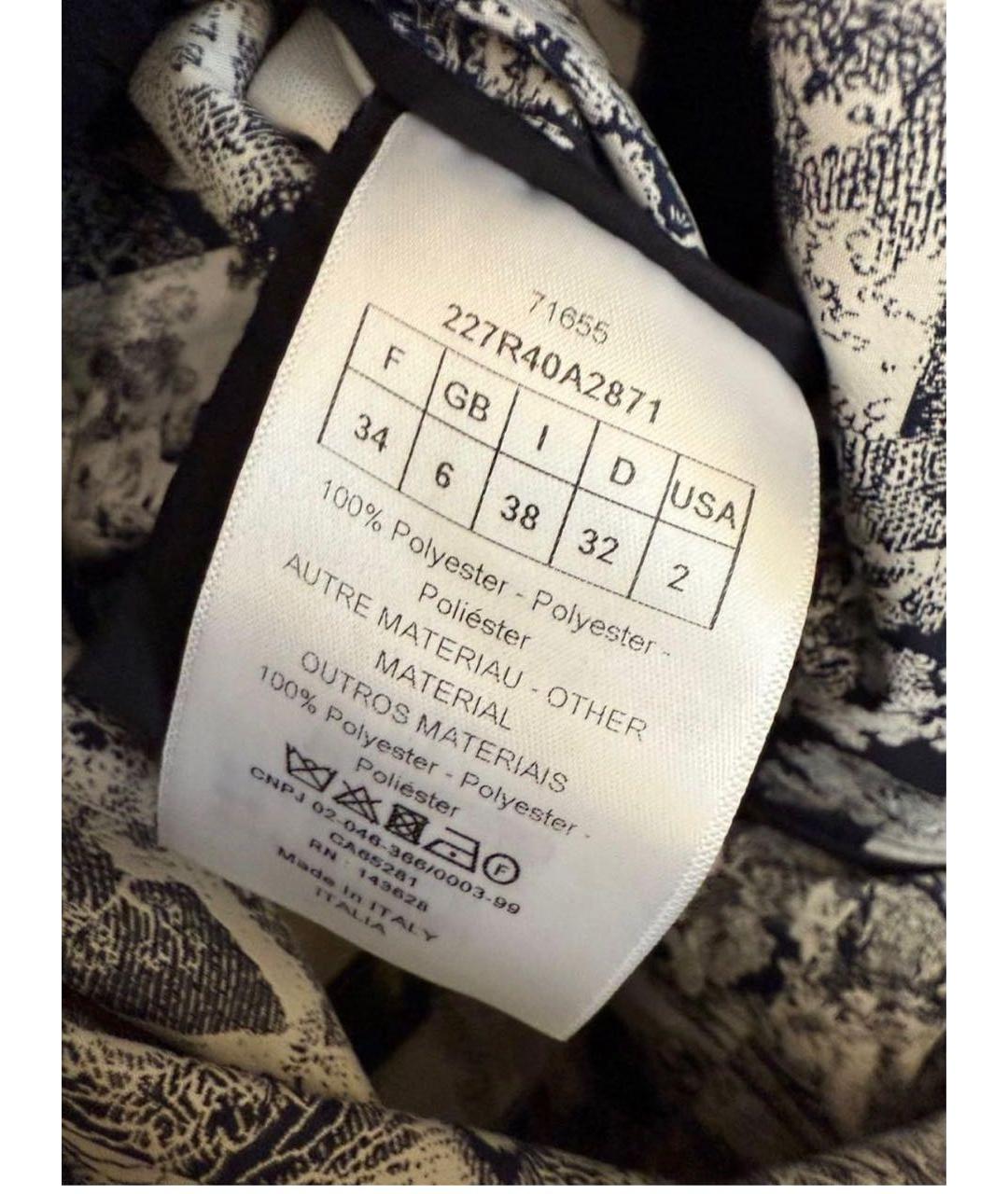 CHRISTIAN DIOR Синее полиэстеровое повседневное платье, фото 8