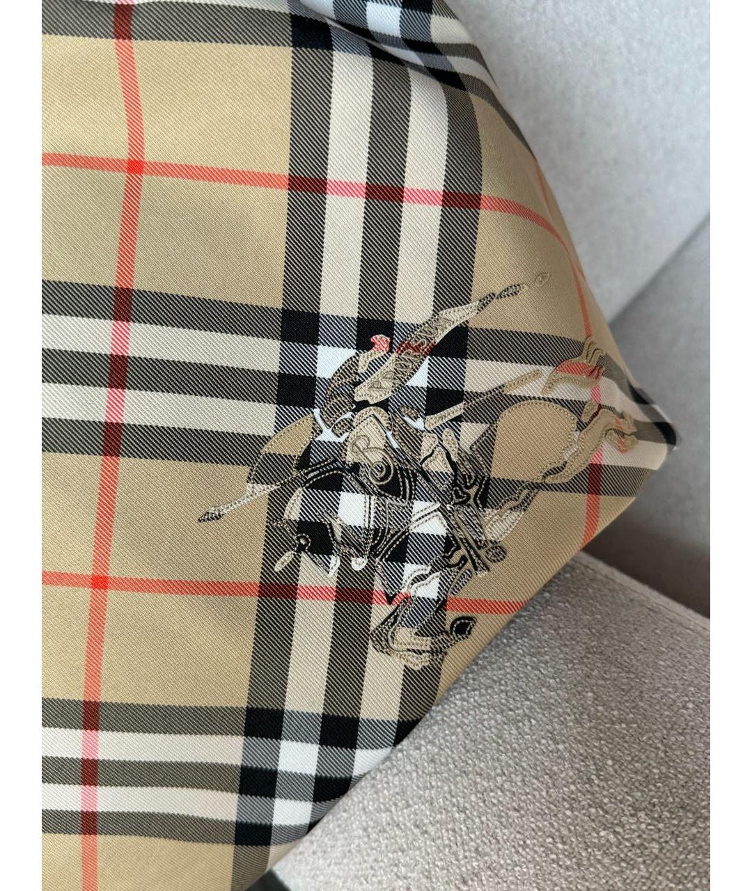 BURBERRY Бежевая тканевая косметичка, фото 5
