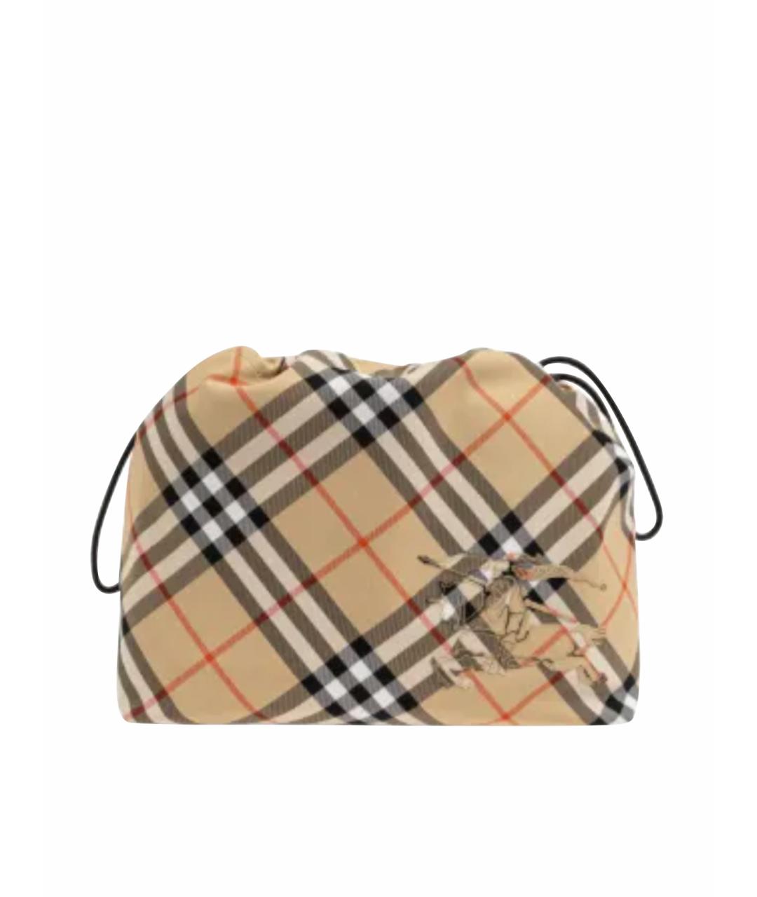 BURBERRY Бежевая тканевая косметичка, фото 1