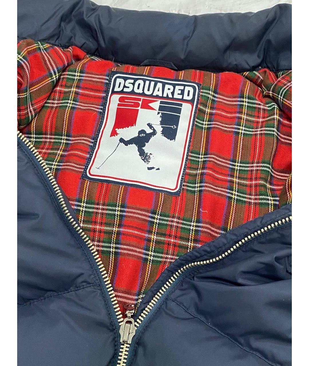 DSQUARED2 Темно-синяя полиамидовая куртка, фото 3