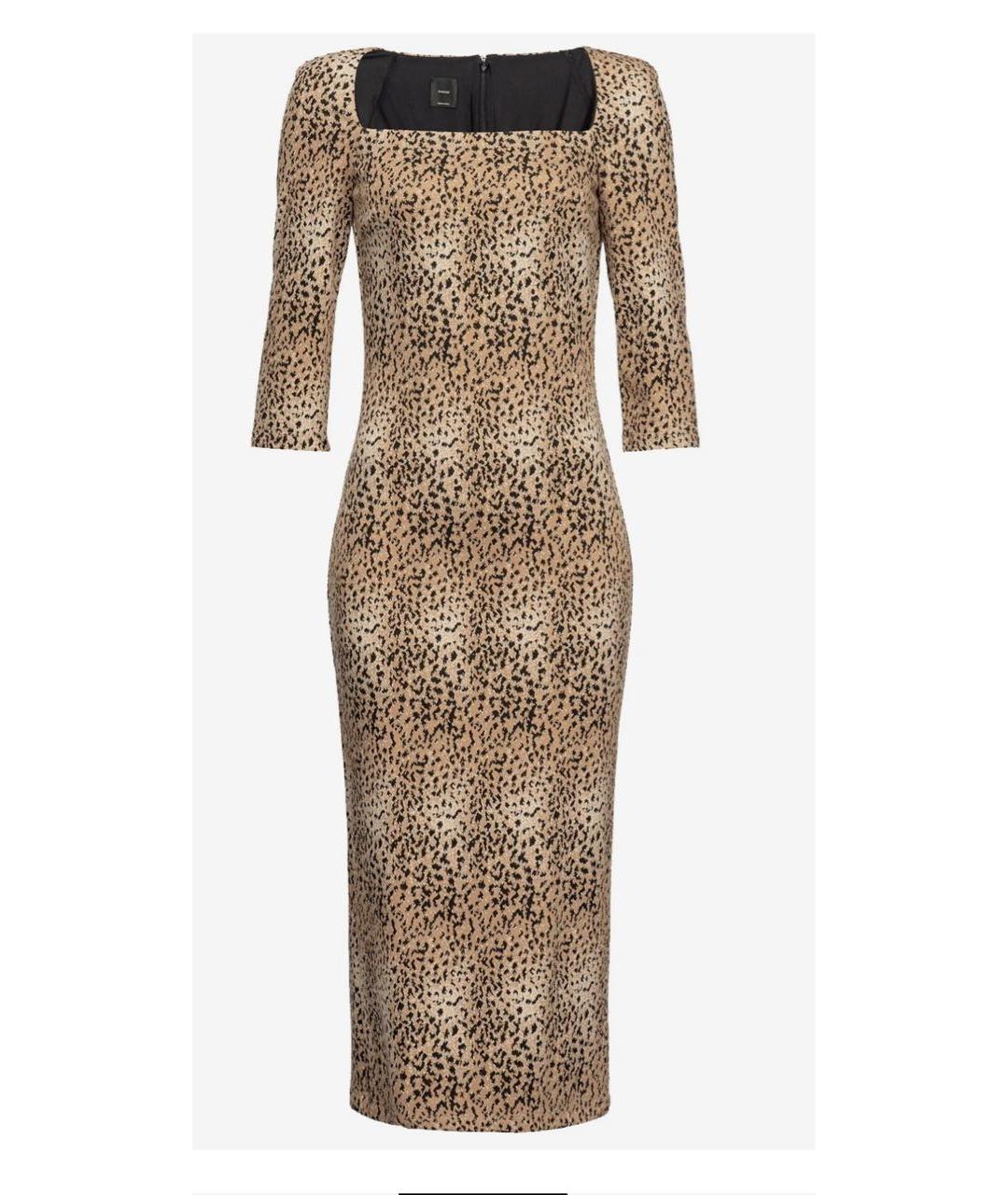 PINKO Бежевое повседневное платье, фото 9