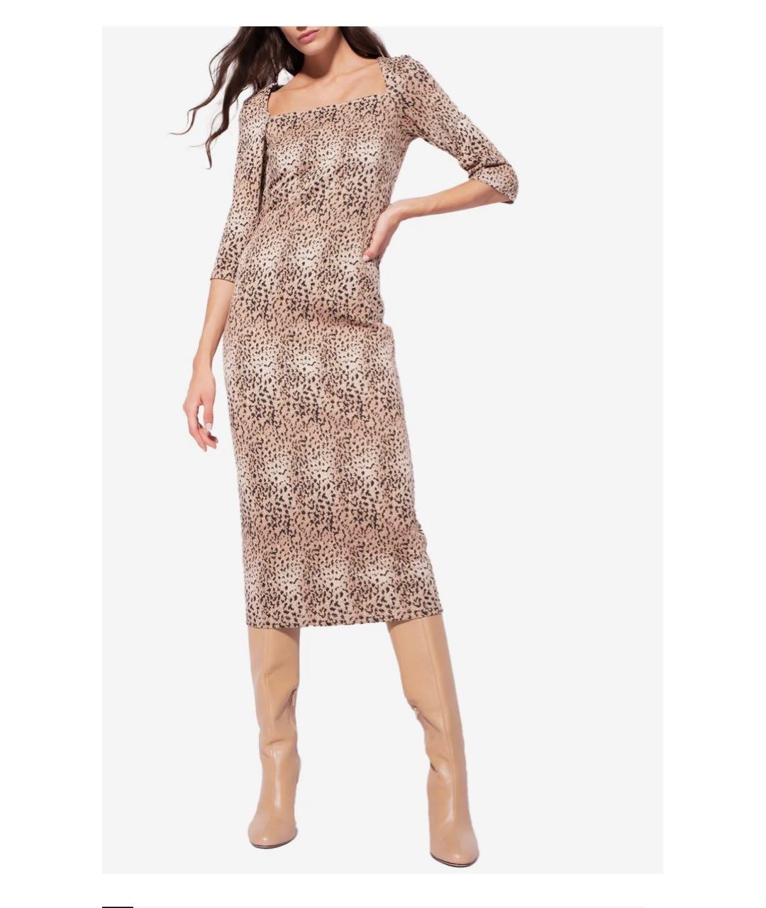 PINKO Бежевое повседневное платье, фото 3