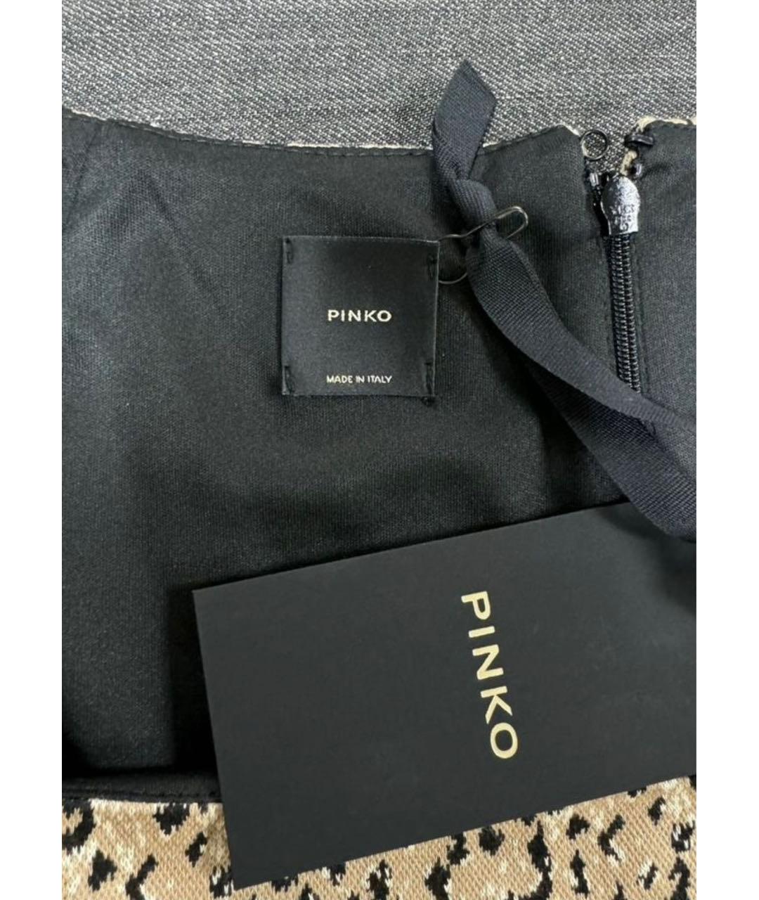 PINKO Бежевое повседневное платье, фото 5