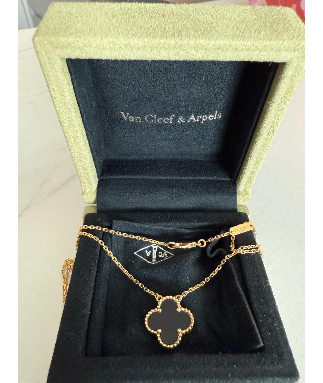 VAN CLEEF & ARPELS Черная подвеска из желтого золота, фото 5