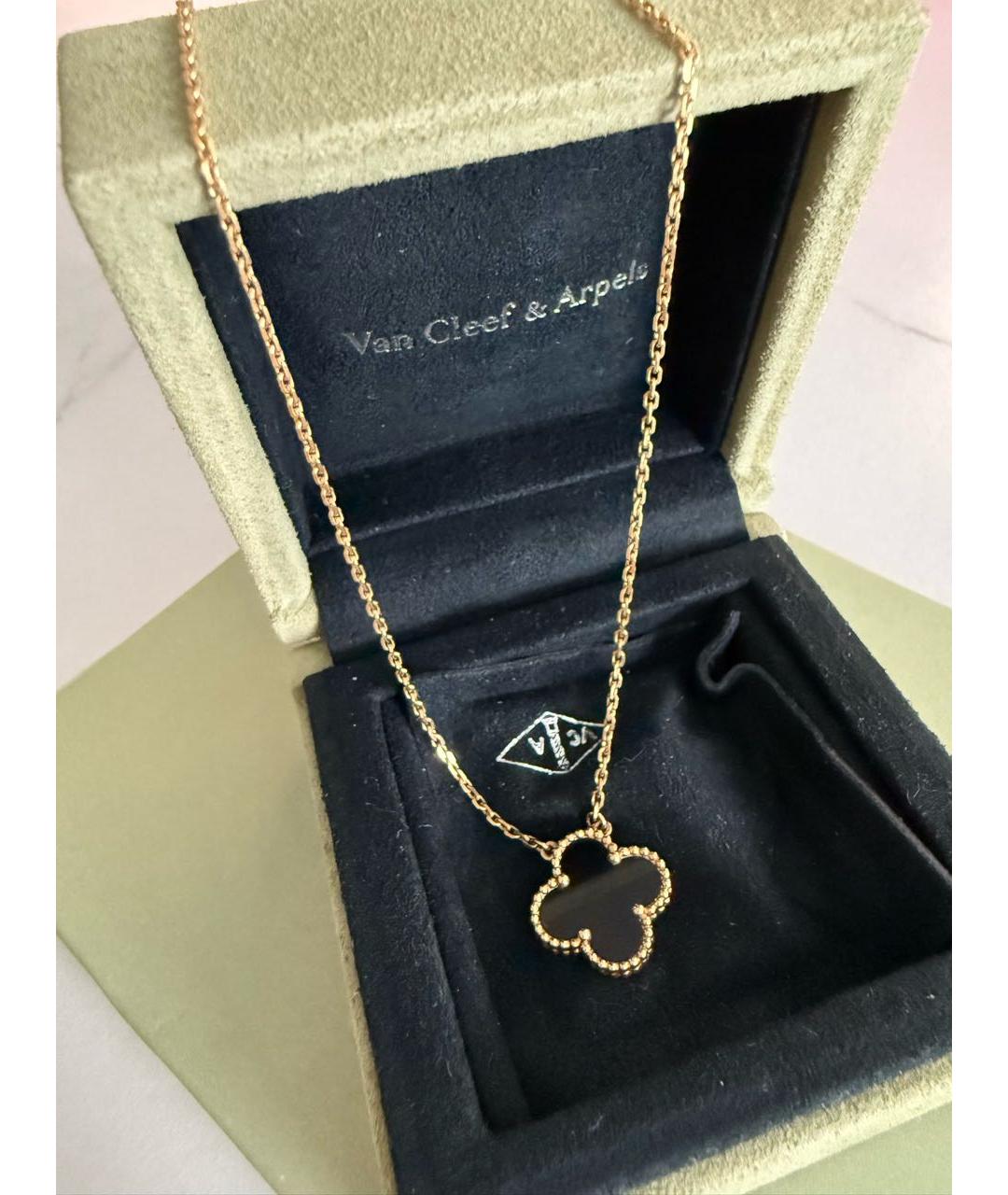 VAN CLEEF & ARPELS Черная подвеска из желтого золота, фото 3
