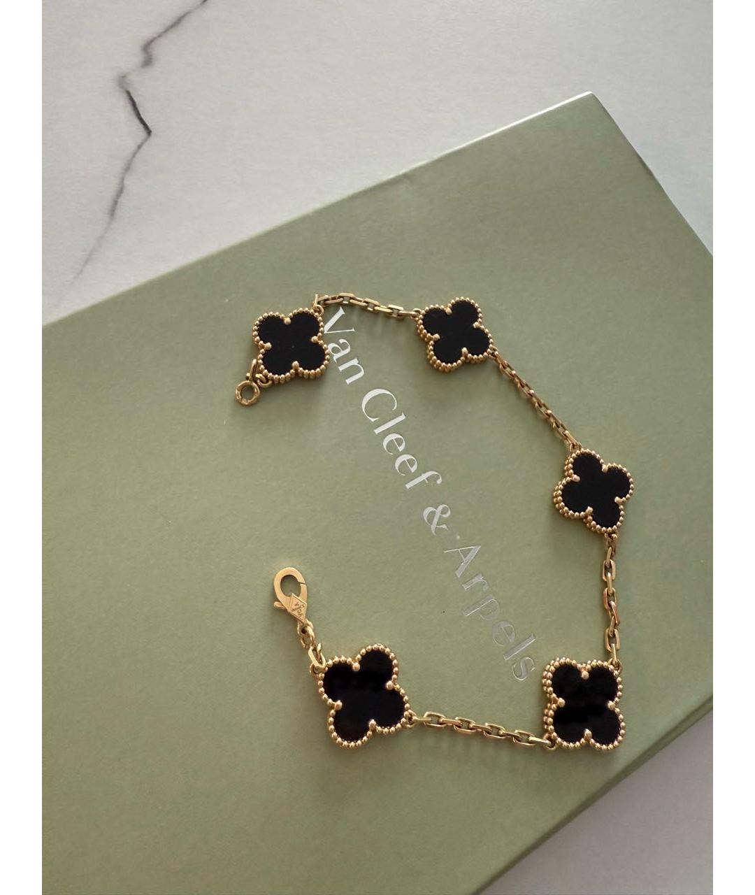 VAN CLEEF & ARPELS Черный браслет из желтого золота, фото 5