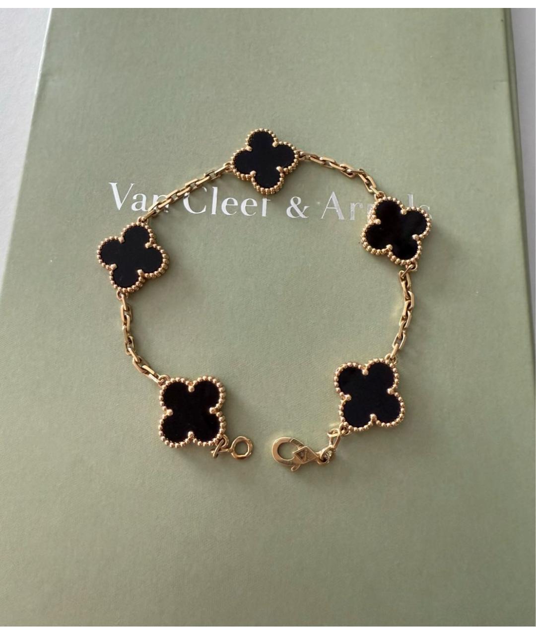 VAN CLEEF & ARPELS Черный браслет из желтого золота, фото 6