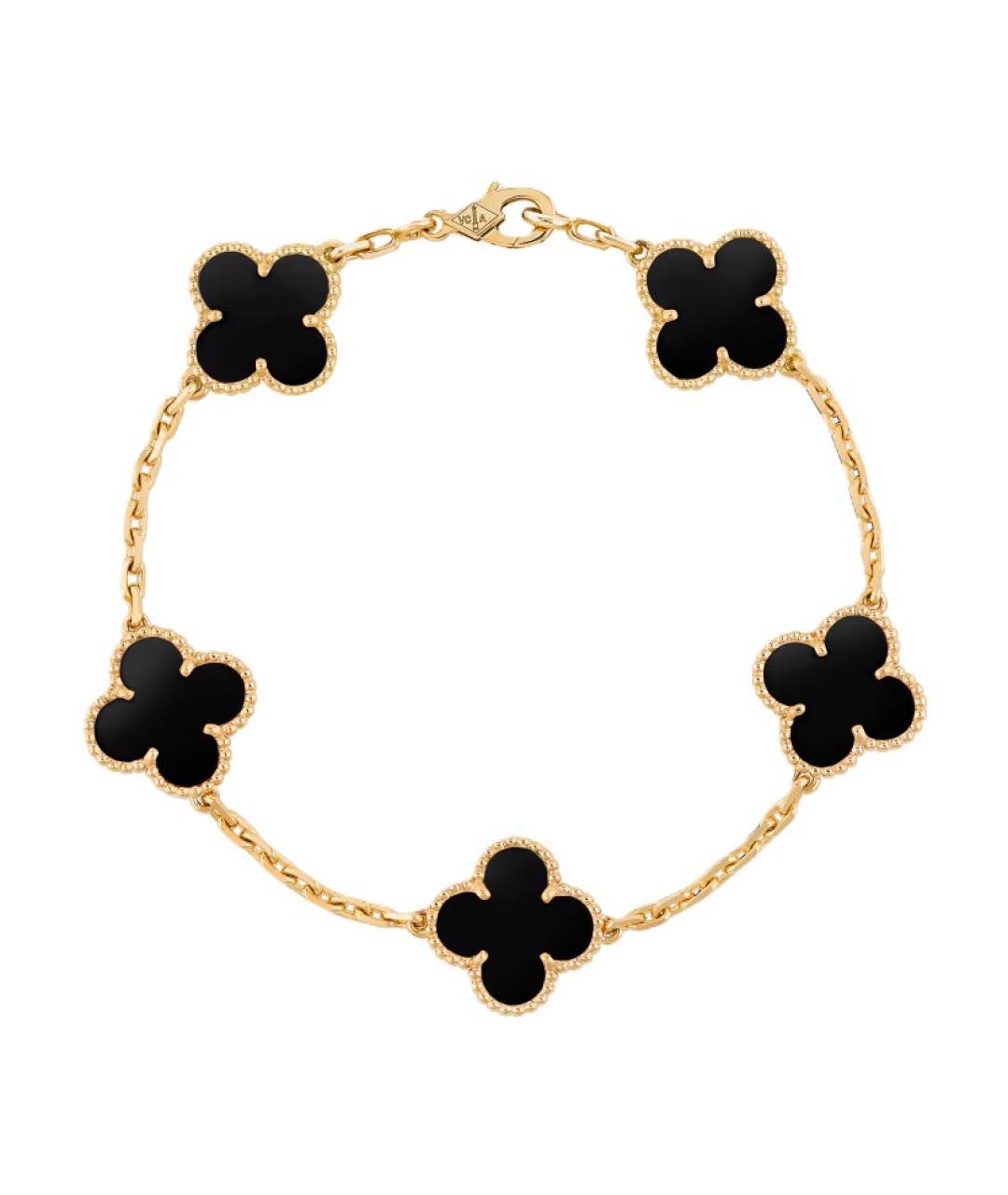 VAN CLEEF & ARPELS Черный браслет из желтого золота, фото 1