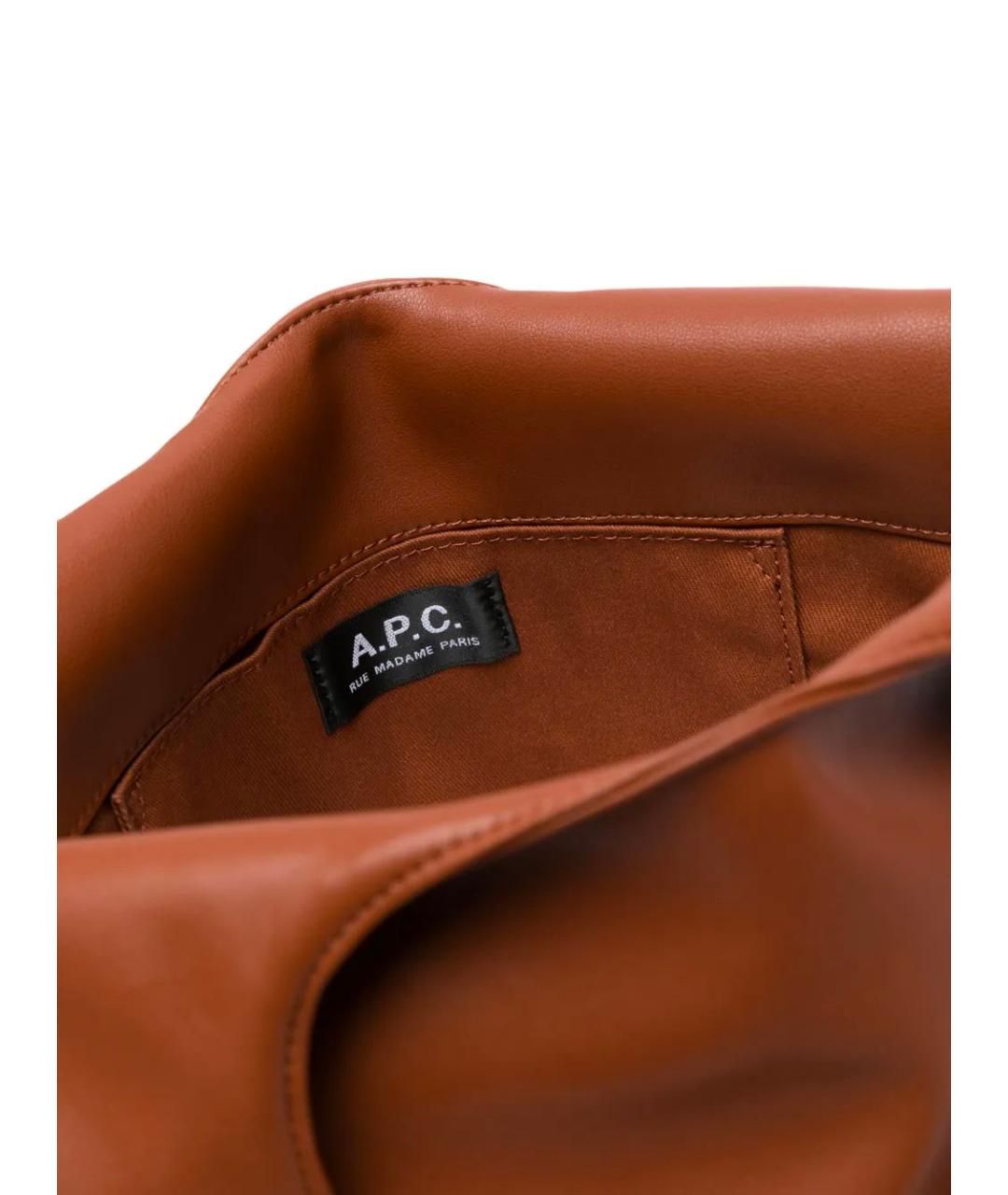 A.P.C. Коричневая сумка тоут, фото 5