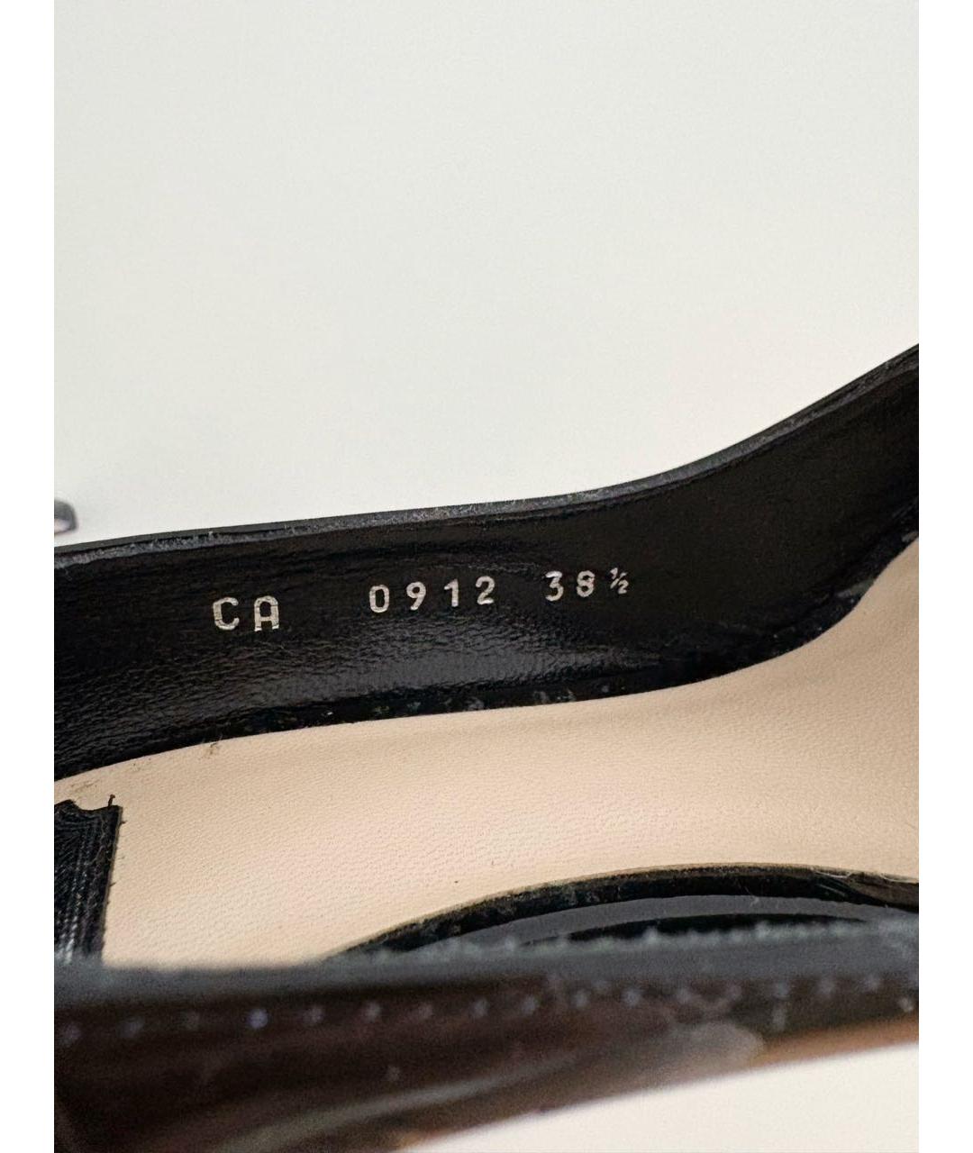 CHRISTIAN DIOR Черные кожаные туфли, фото 6