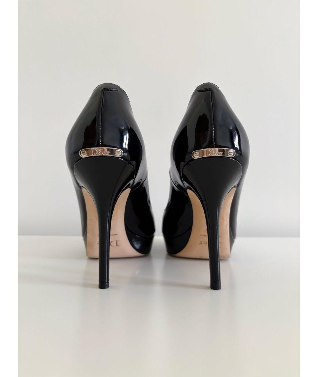 CHRISTIAN DIOR Черные кожаные туфли, фото 4