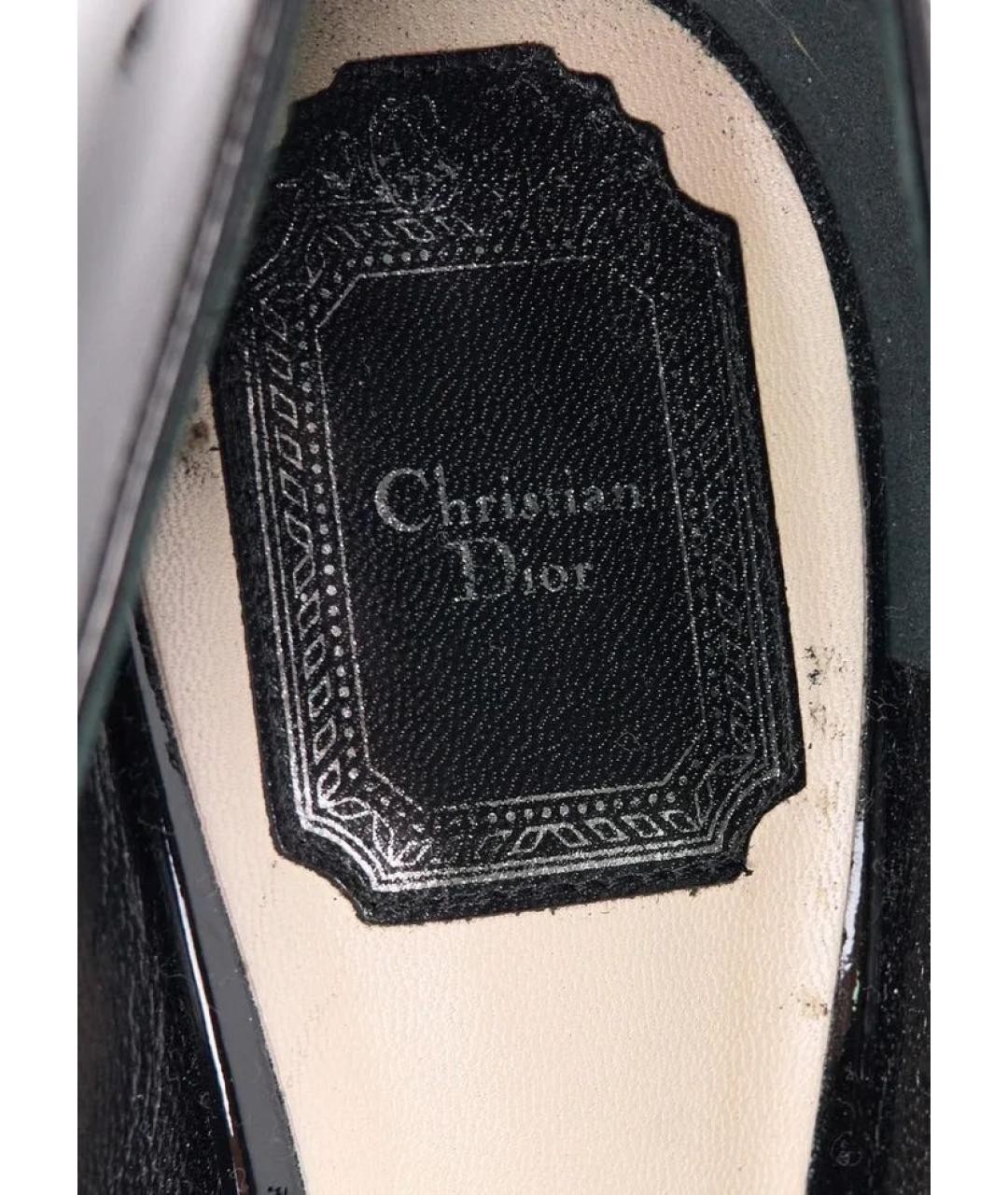 CHRISTIAN DIOR Черные кожаные туфли, фото 8