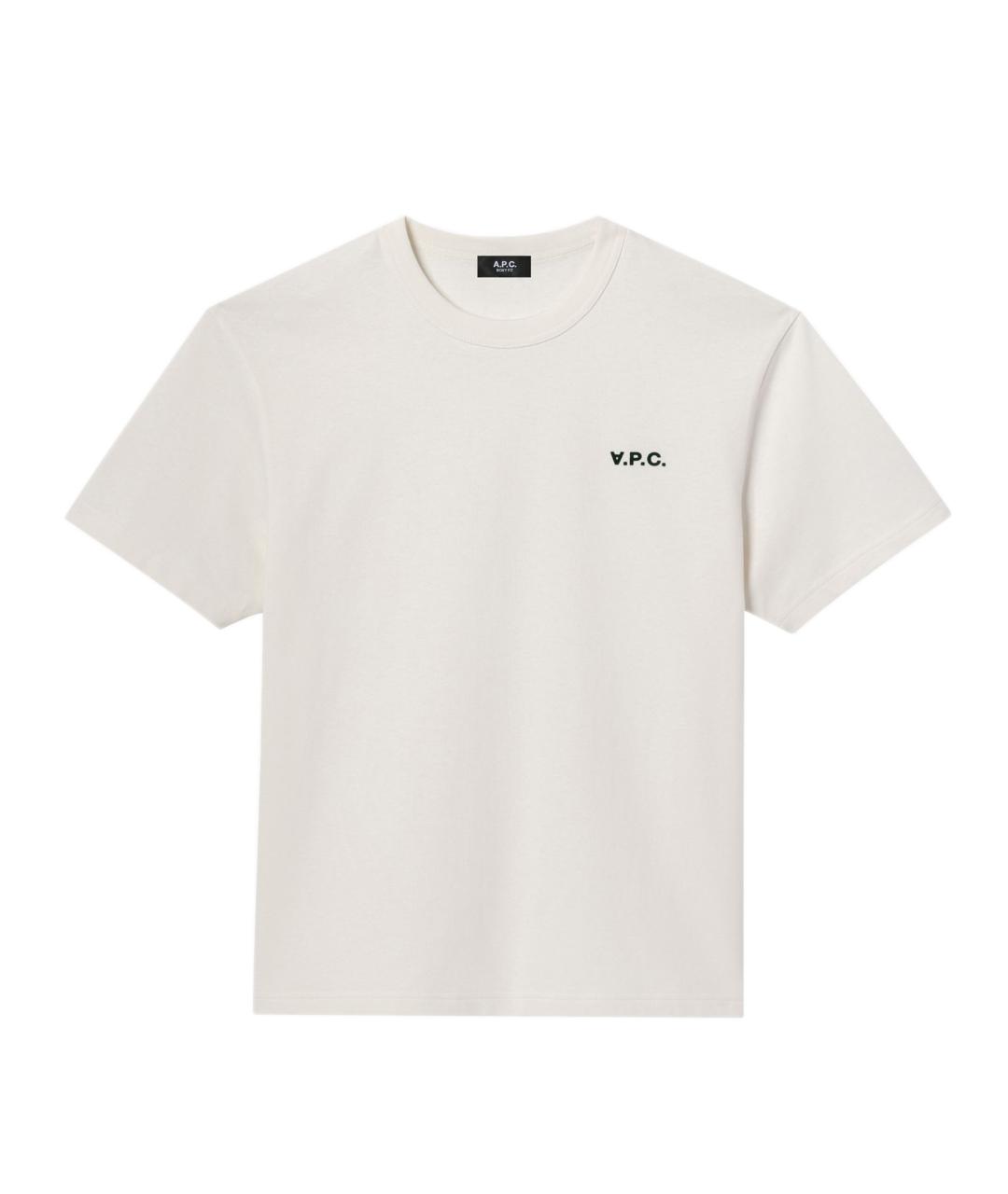 A.P.C. Бежевая хлопковая футболка, фото 1