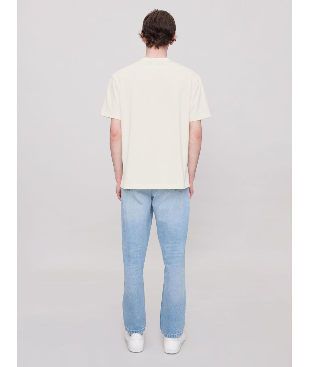 A.P.C. Бежевая хлопковая футболка, фото 3