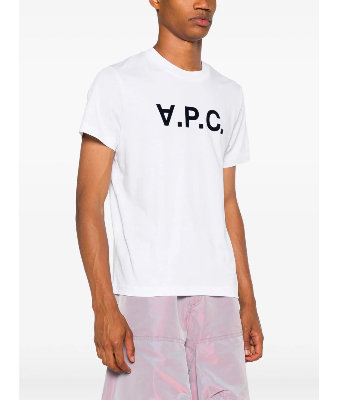 A.P.C. Белая хлопковая футболка, фото 4