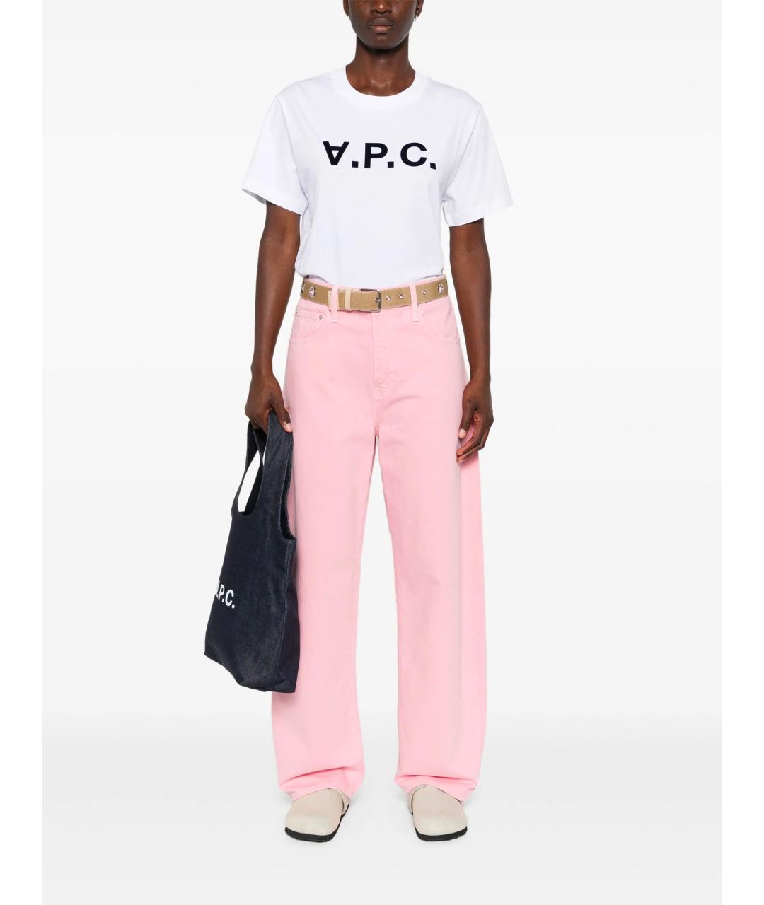 A.P.C. Белая хлопковая футболка, фото 3