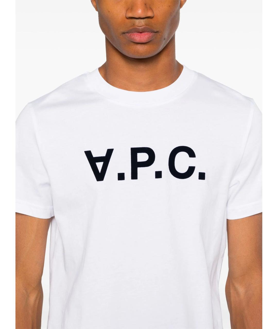 A.P.C. Белая хлопковая футболка, фото 6
