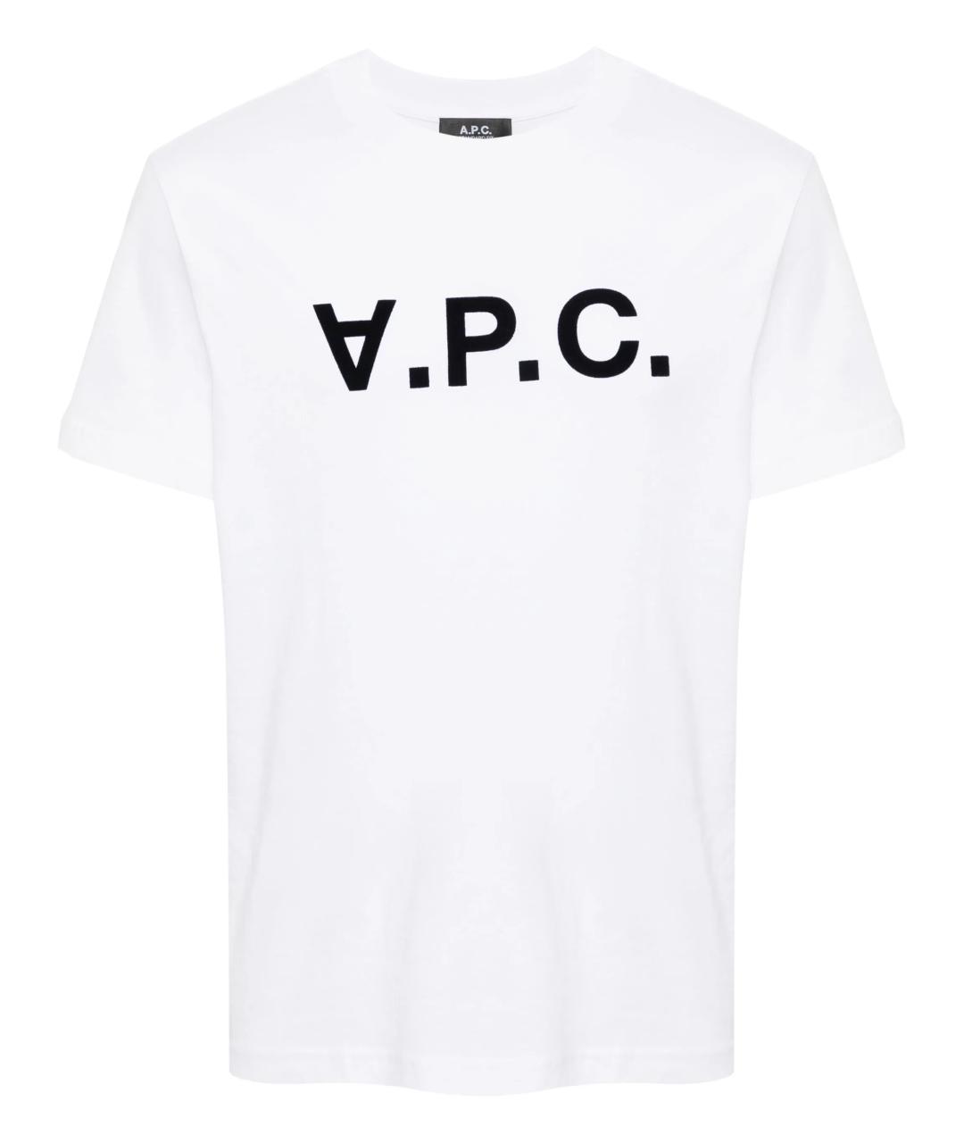 A.P.C. Белая хлопковая футболка, фото 1