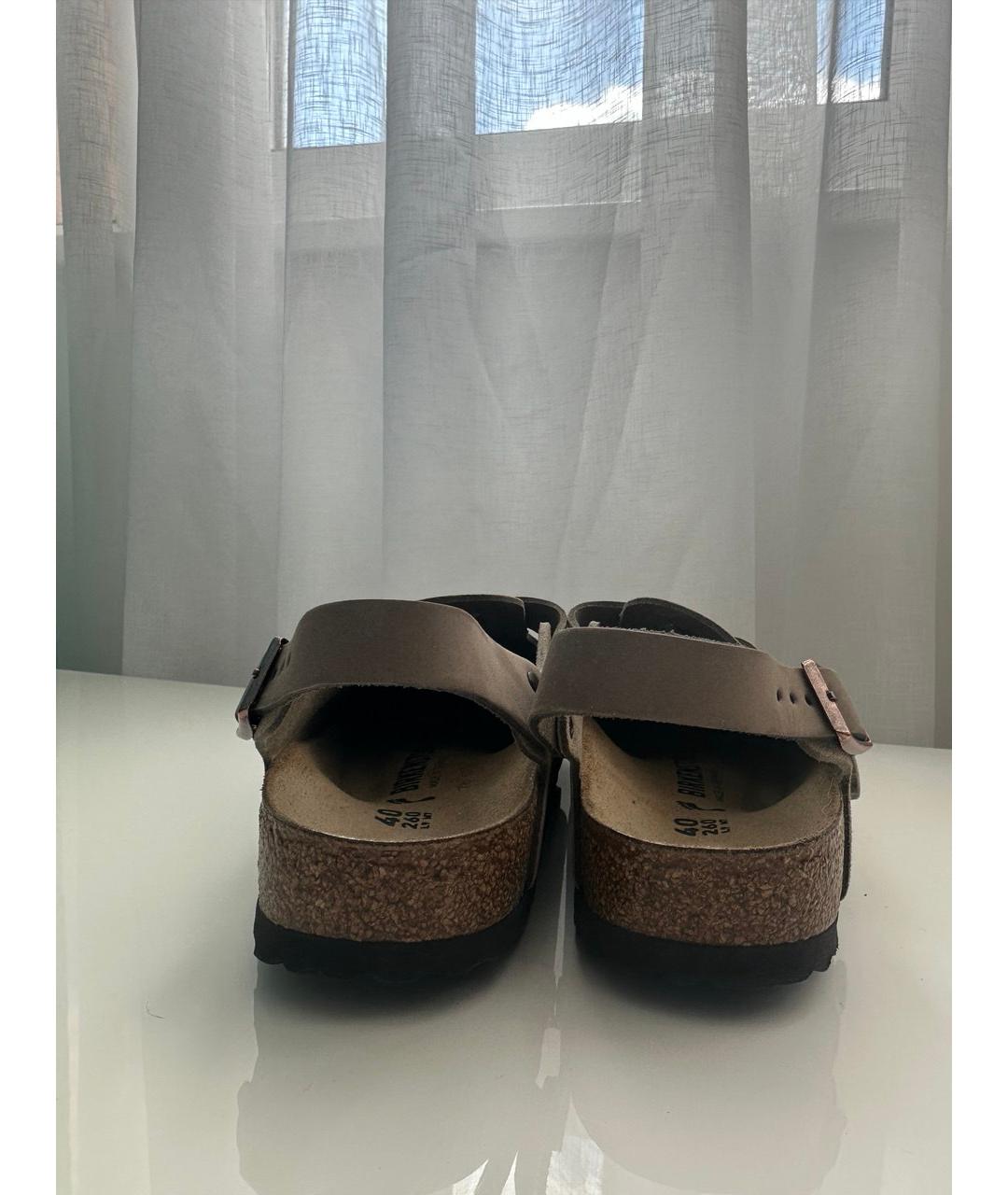BIRKENSTOCK Бежевые замшевые сабо, фото 4