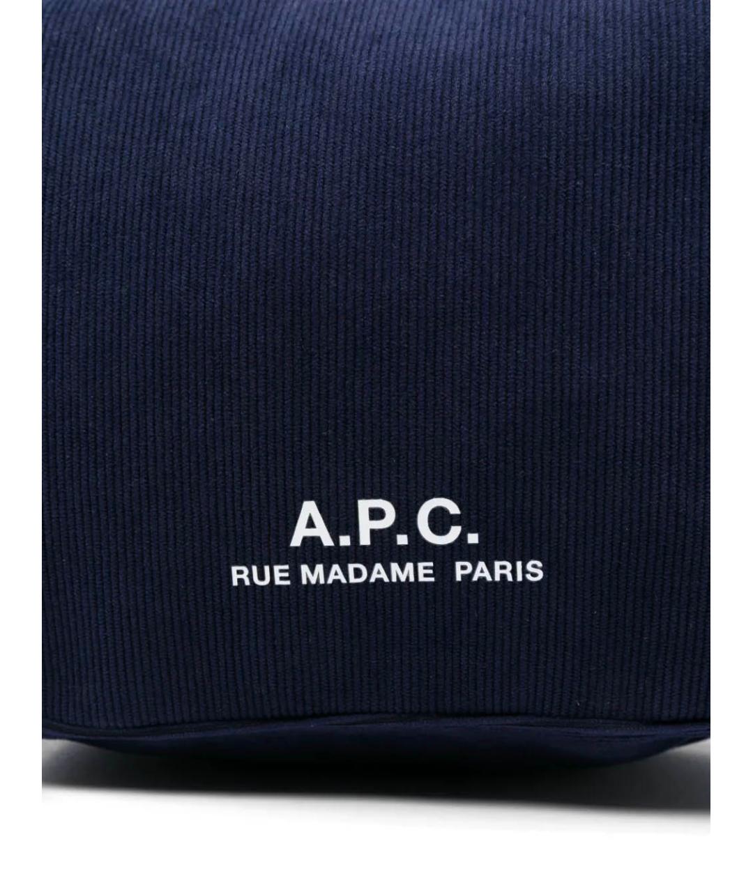 A.P.C. Темно-синяя сумка через плечо, фото 4