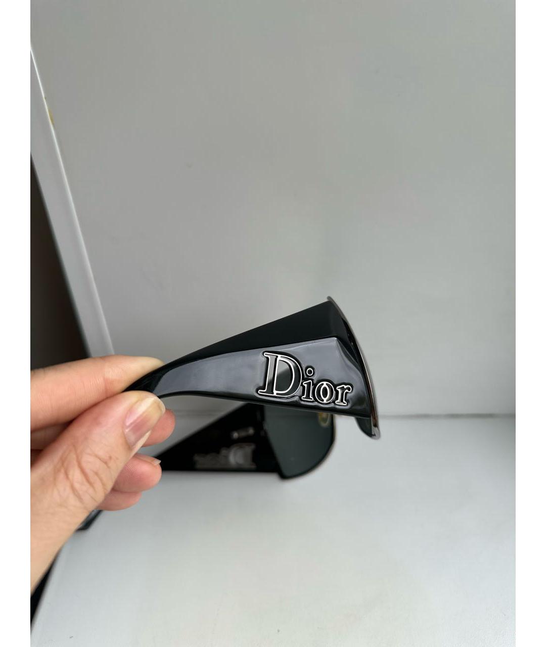 CHRISTIAN DIOR Черные пластиковые солнцезащитные очки, фото 3