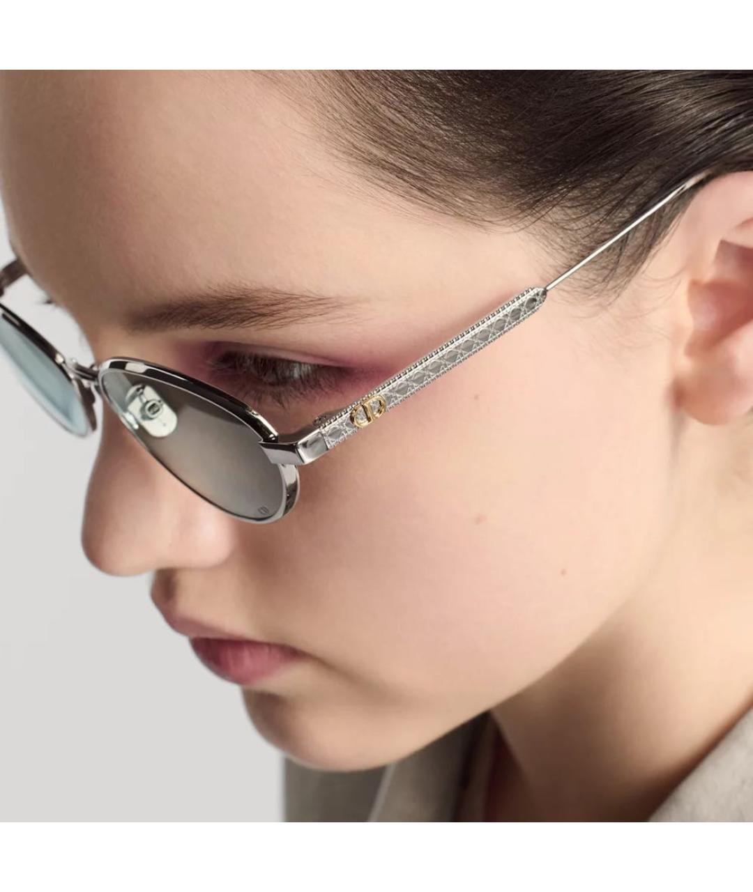CHRISTIAN DIOR Серебряные солнцезащитные очки, фото 3
