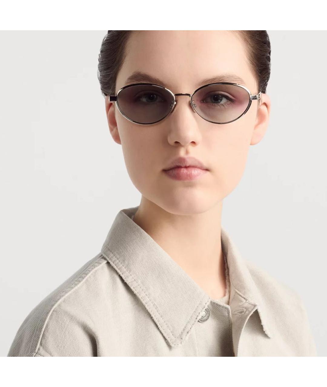 CHRISTIAN DIOR Серебряные солнцезащитные очки, фото 2