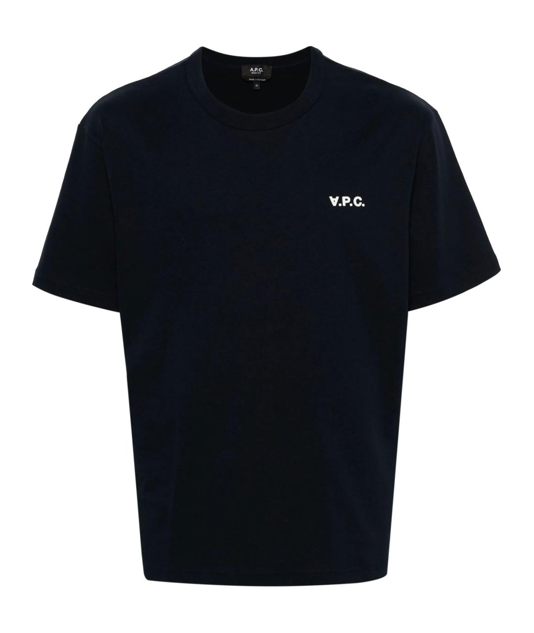 A.P.C. Черная хлопковая футболка, фото 1