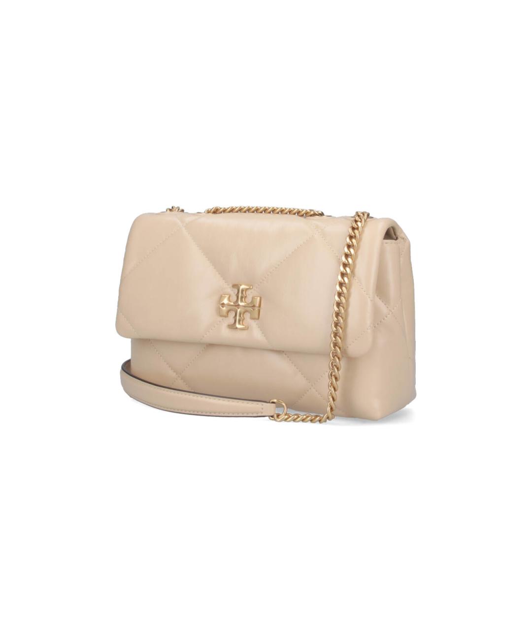 TORY BURCH Бежевая кожаная сумка через плечо, фото 2