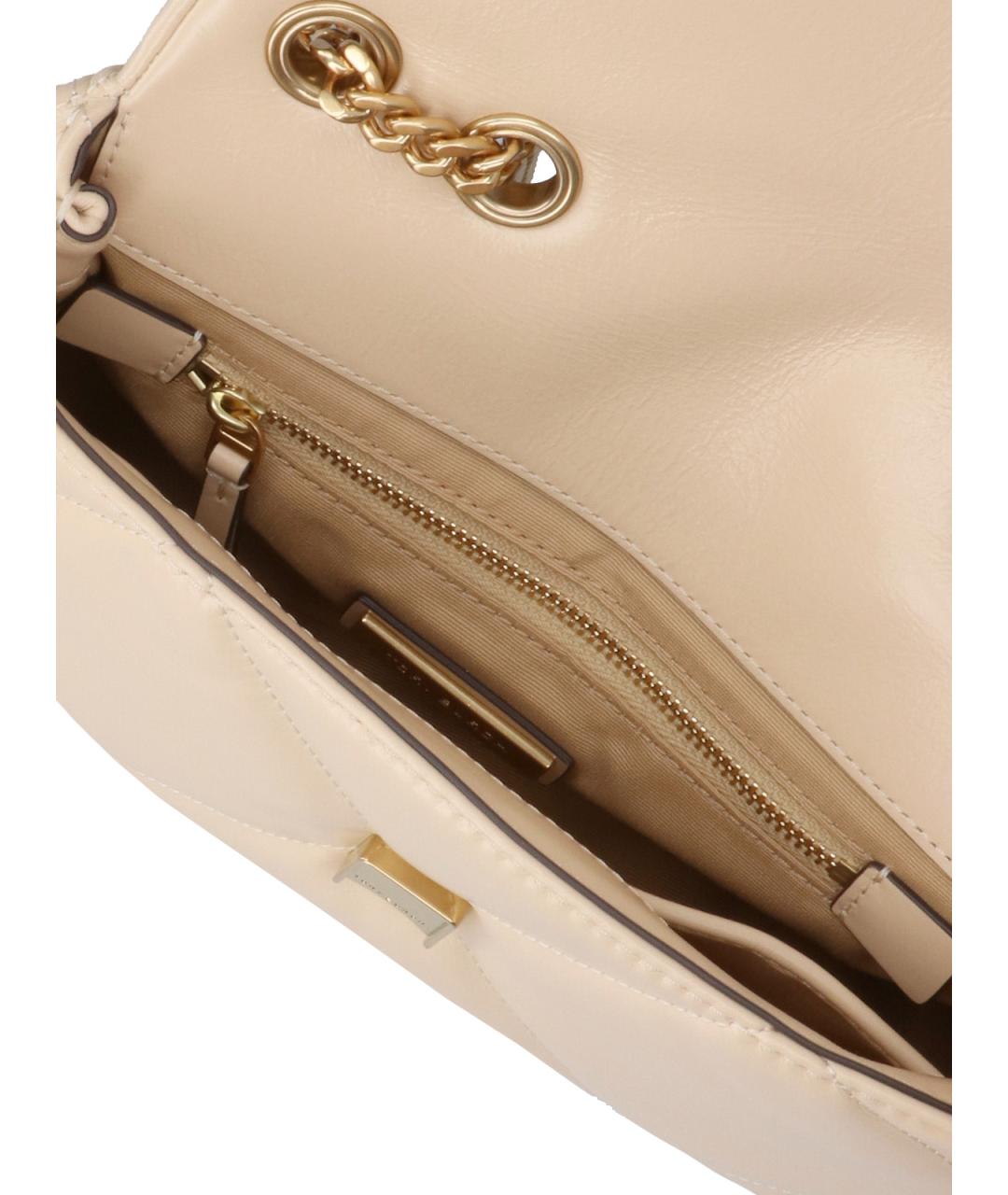 TORY BURCH Бежевая кожаная сумка через плечо, фото 4