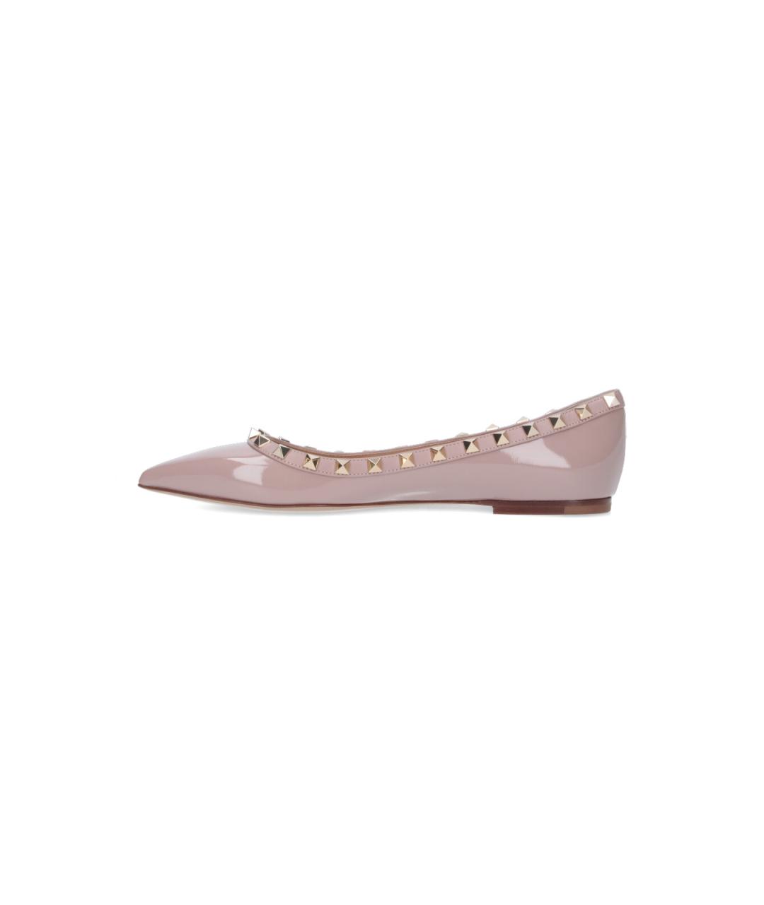 VALENTINO Розовые кожаные балетки, фото 3