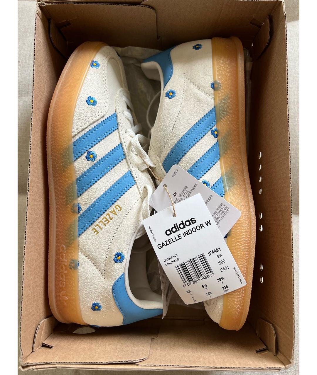 ADIDAS Белые кожаные кеды, фото 6