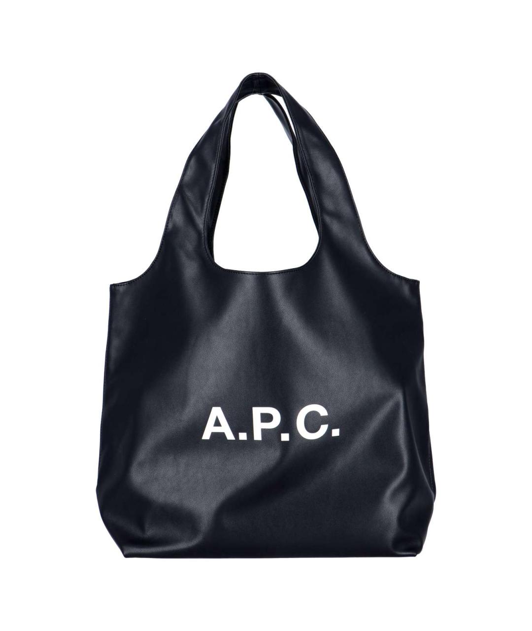 A.P.C. Черная сумка тоут из искусственной кожи, фото 1