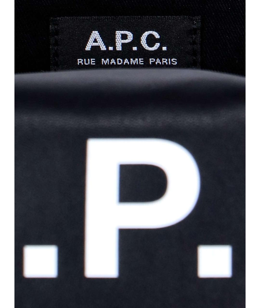 A.P.C. Черная сумка тоут из искусственной кожи, фото 5