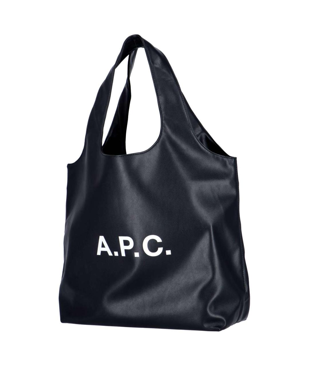 A.P.C. Черная сумка тоут из искусственной кожи, фото 2