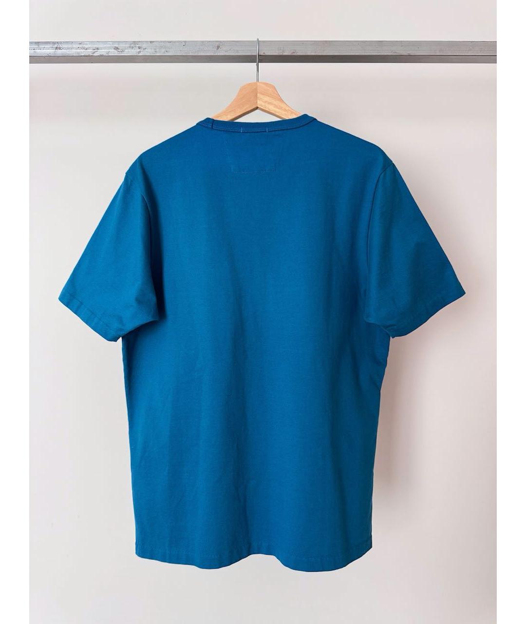 CP COMPANY Синяя хлопковая футболка, фото 4