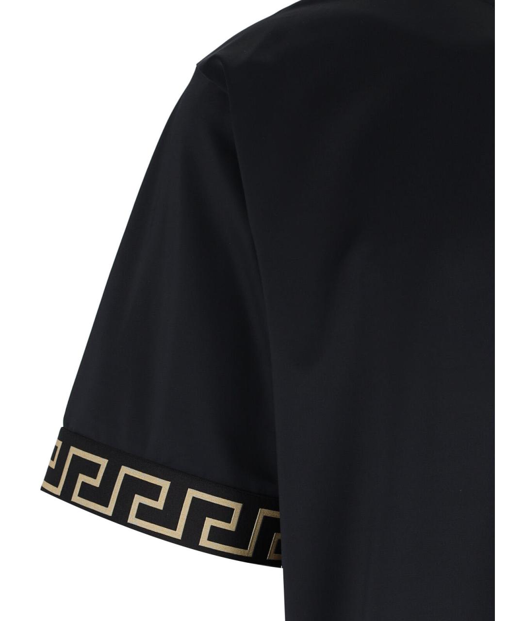 VERSACE Черная синтетическая футболка, фото 4